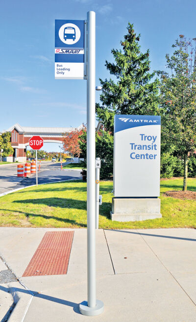  The Troy Transit Center is turning 10 years old this month. The center is located at the border of Birmingham and Troy, at Maple and Coolidge. 