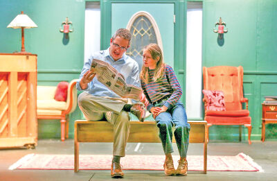  Alan Neuwirth as Bruce Bechdel and Cora Steiger as Small Alison Bechdel rehearse for the Ridgedale Players’ upcoming production of “Fun Home.” 