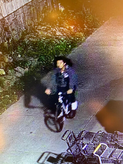  The individual Ferndale police are searching for is described as a Black male with long, curly hair. He has been seen riding a mountain-style bicycle. 