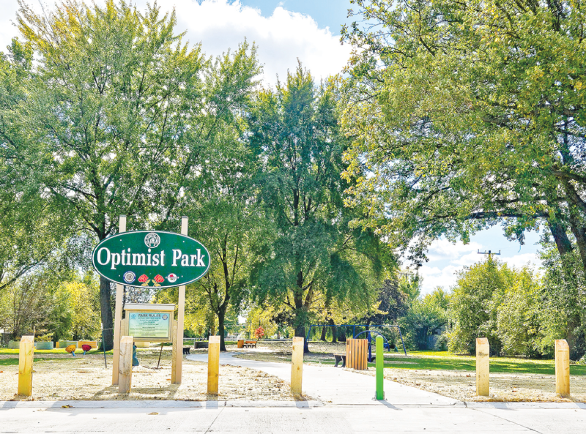  The updated Optimist Park is located on the south side of Martin Road between Van Howe and Lasslett streets in Roseville. 