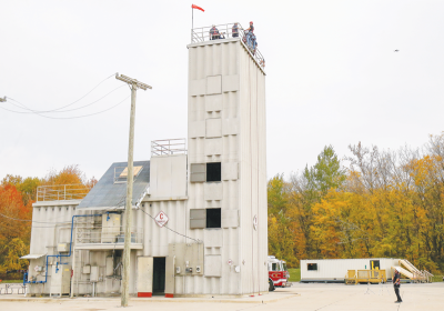  The Macomb Community College live burn tower is located on the grounds of the Public Service Institute on the school’s East Campus at 21901 Dunham Road. 