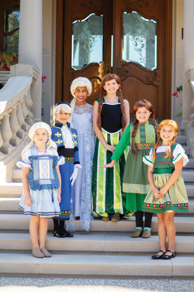  Grosse Pointe Theatre’s Youth on Stage program is producing Disney’s “Frozen Jr.,” which features, from left, Calliope Chrobak as Young Elsa, Victoria Panzenhagen as Middle Elsa, Anna Steiger as Elsa, Riley Birsul as Anna, Charlotte Boon as Middle Anna and Kenzie Luyk as Young Anna. 