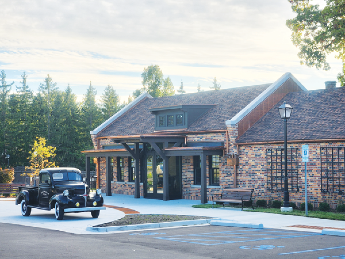  The De Carlo Visitor Center at Meadow Brook Hall is the first new major construction on the “Great Estate” since the historic mansion was built 95 years ago. 