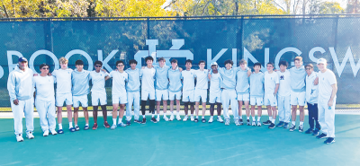  Bloomfield Hills Cranbrook Kingswood poses for a team photo after finishing state runner-up Oct. 19 at Cranbrook Kingswood High School. 