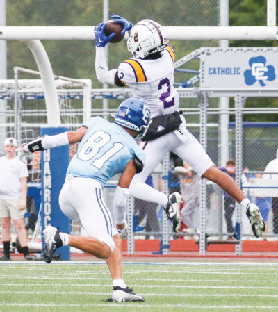  Detroit Catholic Central sophomore defensive back Gideon Gash steps up to make a tackle. 