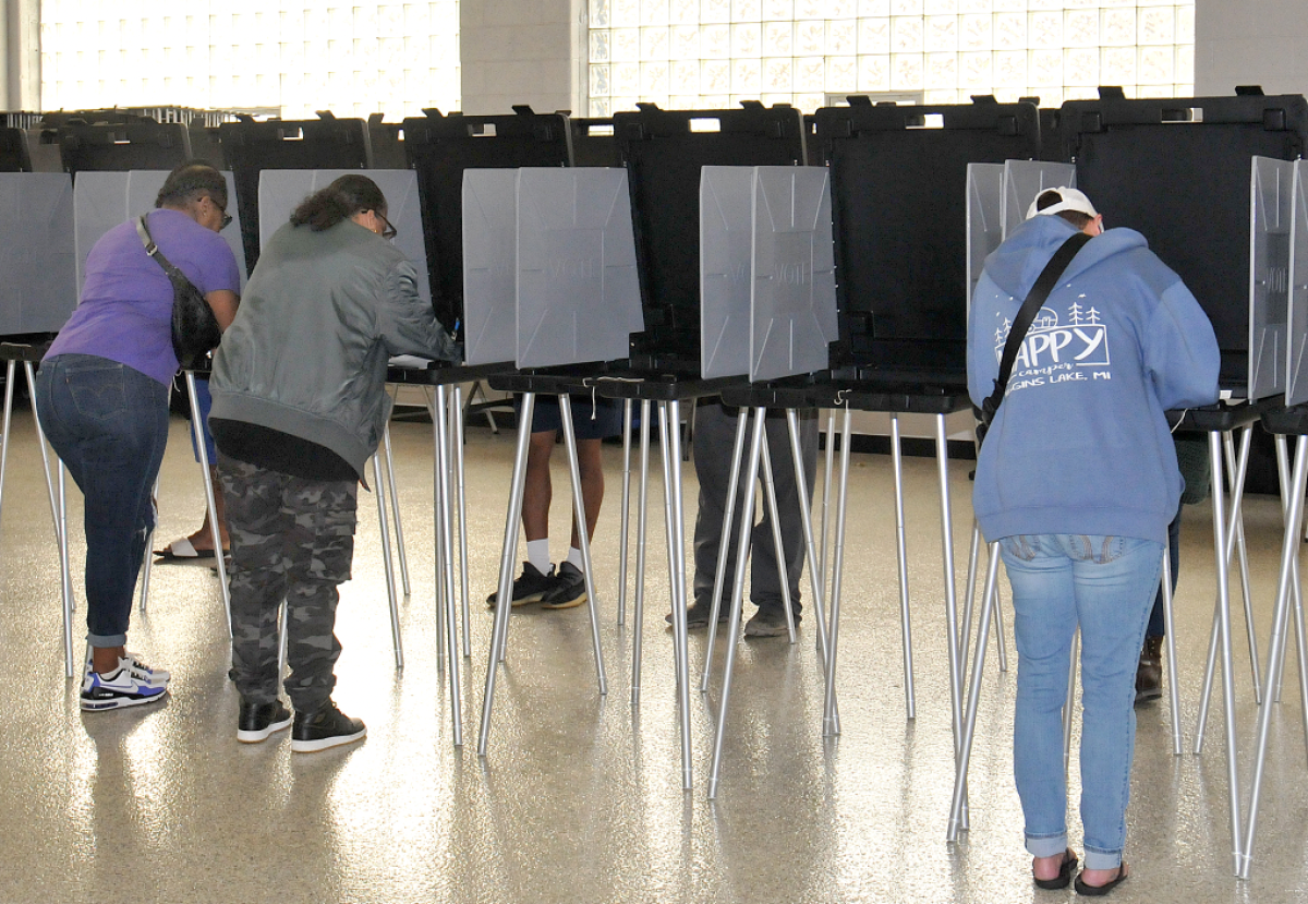  Voters cast their ballots Nov. 5 inside the Hazel Park Community Center. 