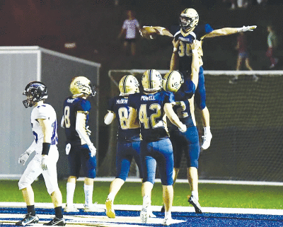  Senior wide receiver Sam McDermott was the leading receiver for Stoney Creek Sept. 1 against Bloomfield Hills High School with a receiving touchdown in the win. 