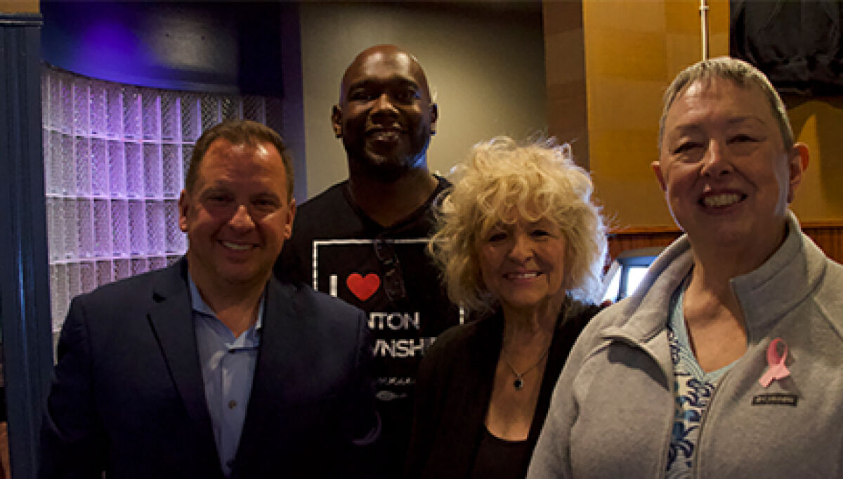  (Left to right) Clinton Township Supervisor candidate Paul Gieleghem, Trustee candidate Shannon King, Clerk candidate Carol Shumard Diehl and Trustee candidate Julie Matuzak pose for a picture at a Nov. 5 watch party at The Nail. Gieleghem, King and Matuzak won their races. Diehl lost to incumbent Township Clerk Kim Meltzer. 