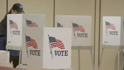  A Roseville resident in Precinct 14 votes at Bethany Lutheran Church Nov. 5. 