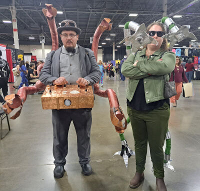  AJ and Elise Conte, of Madison Heights, cosplay as Doctor Octopus and Lady Octopus in homemade costumes during the Motor City Comic Con Nov. 9. 