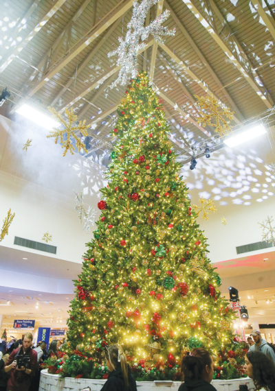   The Gardner-White tree, in the atrium, will welcome customers this holiday season at the flagship store, at 6500 E.14 Mile in Warren. 