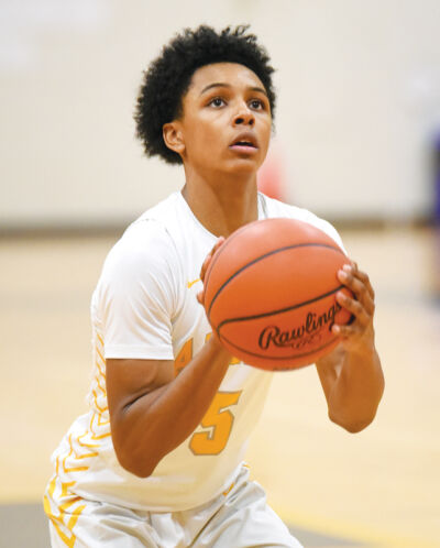  Rochester Adams senior Trenton LaGarde attempts a free throw during a game last season. 