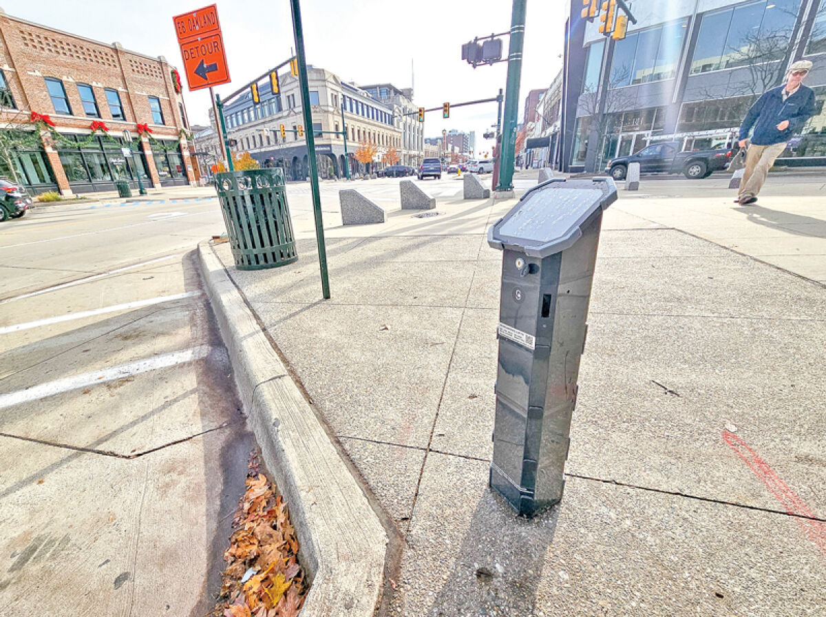  The city of Birmingham’s 15-minute parking spaces will have sensors on them to assist parking enforcement. 