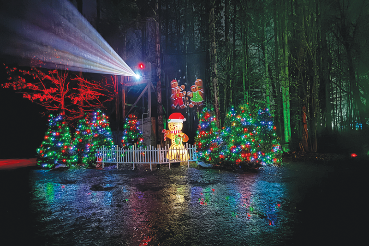  It takes about two weeks and 25-30 people to transform Glenlore Trails from its “Enchanted Forest” for Halloween into its “Aurora Winter Wanderland” for the holidays. 