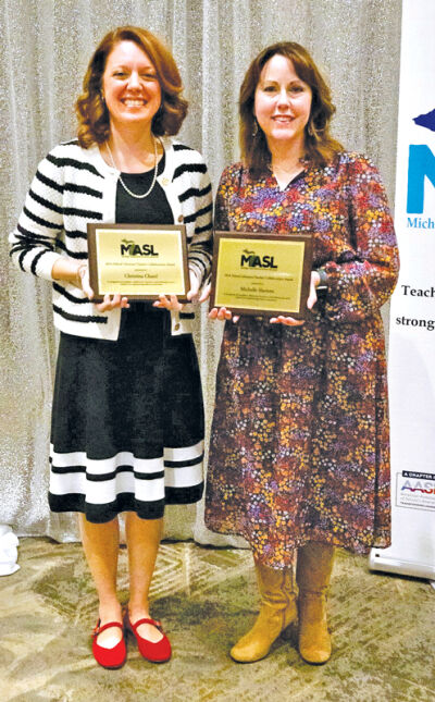  Troy School District librarian Christina Chatel and Boulan Park Middle School teacher Michelle Slaviero received the 2024 MASL School Librarian/Teacher Collaboration Award from the Michigan Association of School Librarians. 