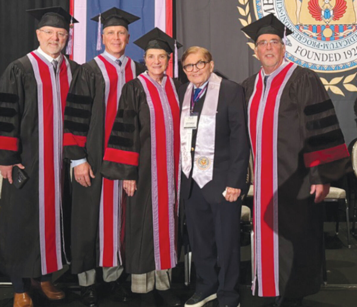  Pictured from left to right are: Dr. Robert Stewart, Dr. John Hackenberger,  Dr. Lois Kovalchick, Dr. George T. Goodis, and Dr. Brian J. Hunt. 