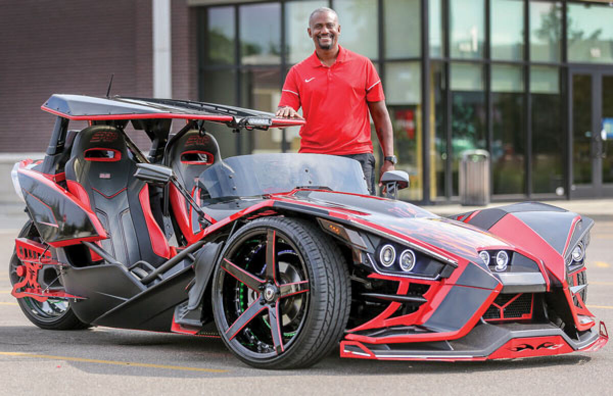  Maurice Peyton brought his 2016 Polaris Slingshot to the Woodward Dream Cruise Aug. 20. The Royal Oak resident customized his vehicle, including programming his cellphone to control the air suspension. 