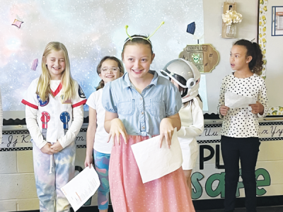  West Utica Elementary School students used artificial  intelligence to write a play for them to perform. 