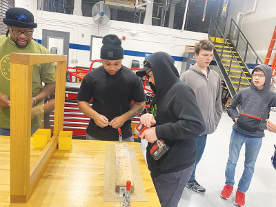  Utica Community Schools students receive hands-on experience in the skilled trades through the Schools to Tools Mobile Field Trip. 