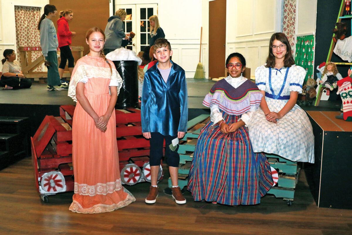  From left, Taylor Wolfe,13; Beckham Shear, 11; Simran Mohan,11; and Maria Xydas,12, are part of Ridgedale Players’ upcoming production of “Babes in Toyland.” 