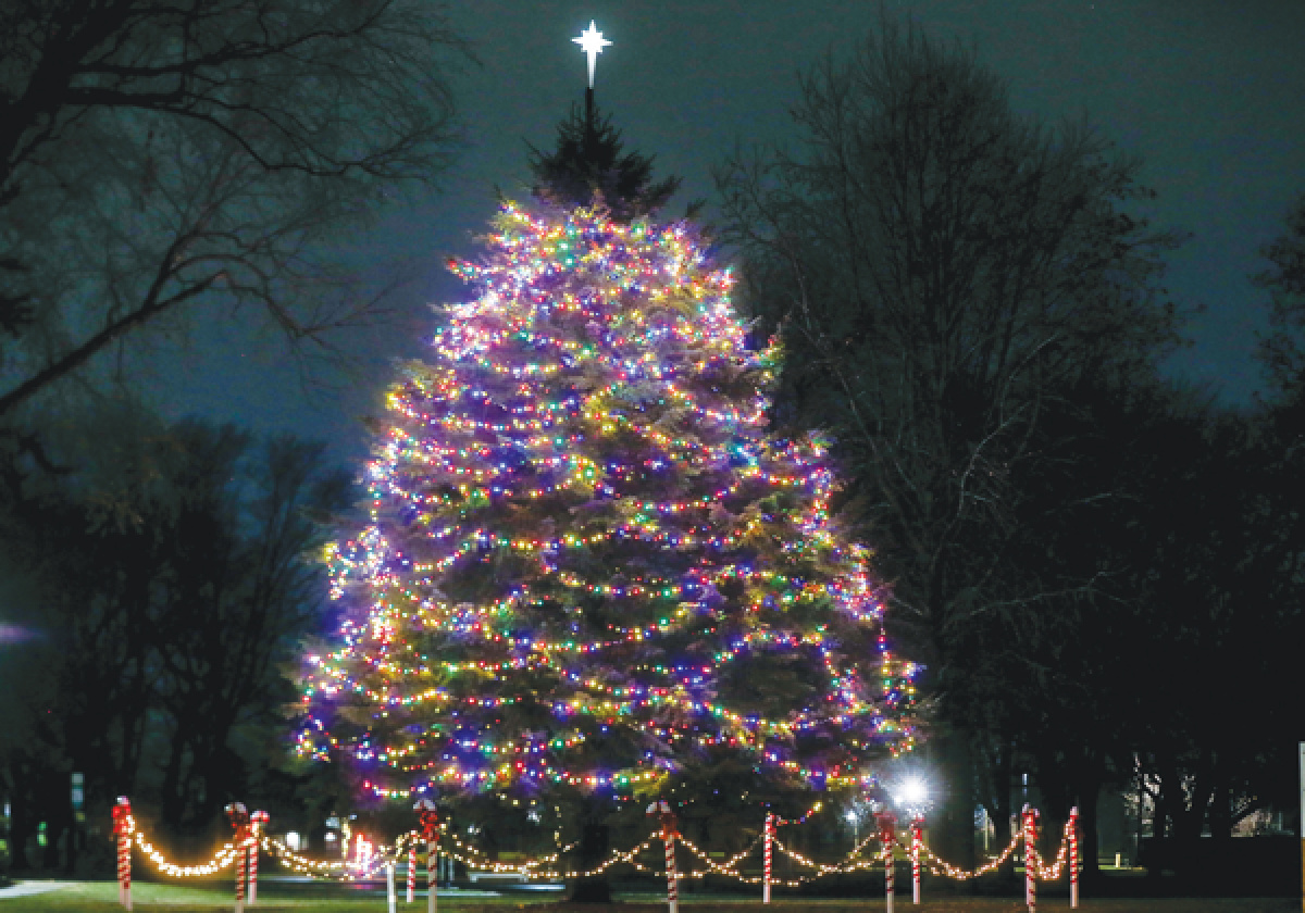  Center Line’s 71st tree lighting event Dec. 7 illuminated the night sky.   