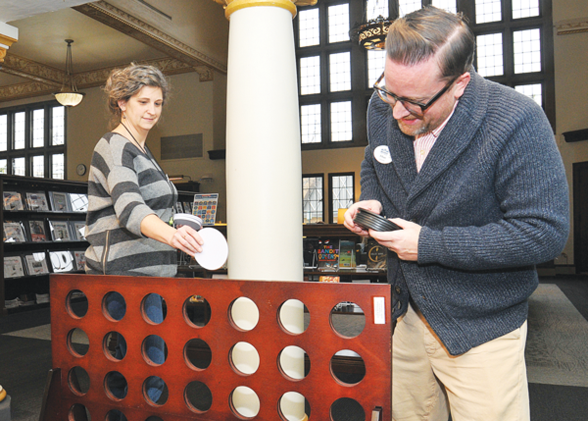  Giant Connect 4 is among the many entertaining games available to rent from the Library of Things 