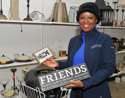  Southfield Councilwoman Yolanda Haynes enjoys some shopping at the new ReStore shop. 