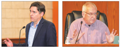  LEFT: Tim Loughrin, who is the vice president of land acquisition for Robertson Brothers Homes, speaks to Farmington Hills Planning Commission members about a development proposal at the former site of the St. Vincent and Sarah Fisher Center Dec. 19. Planning Commission members unanimously approved Robertson Brothers’ requested action of recommending the proposal to the Farmington Hills City Council. RIGHT: Farmington Hills Planning Commission member Dale Countegan said that a development proposal at the former site of the St. Vincent and Sarah Fisher Center is “probably the best we’ve seen on this property.” 