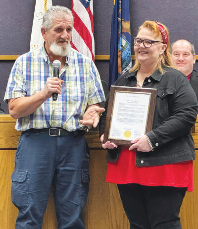  Enio and Nikki Iafrate received a proclamation from the city of St. Clair Shores for their good deeds and volunteering on Dec. 16. 