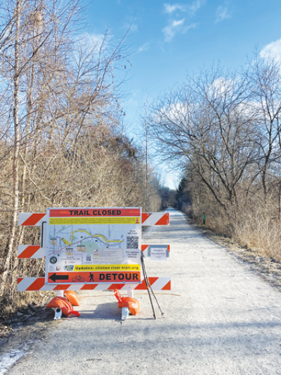  A portion of the Clinton River Trail was wiped out by rainfall and city officials are trying to raise funds to reconstruct it. 