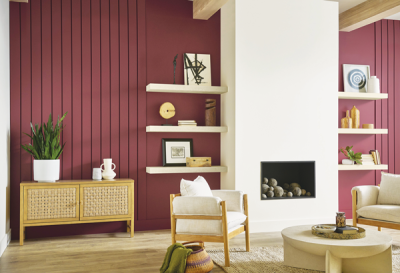  Rumors, a deep ruby red, is Behr’s Color of the Year for 2025. 