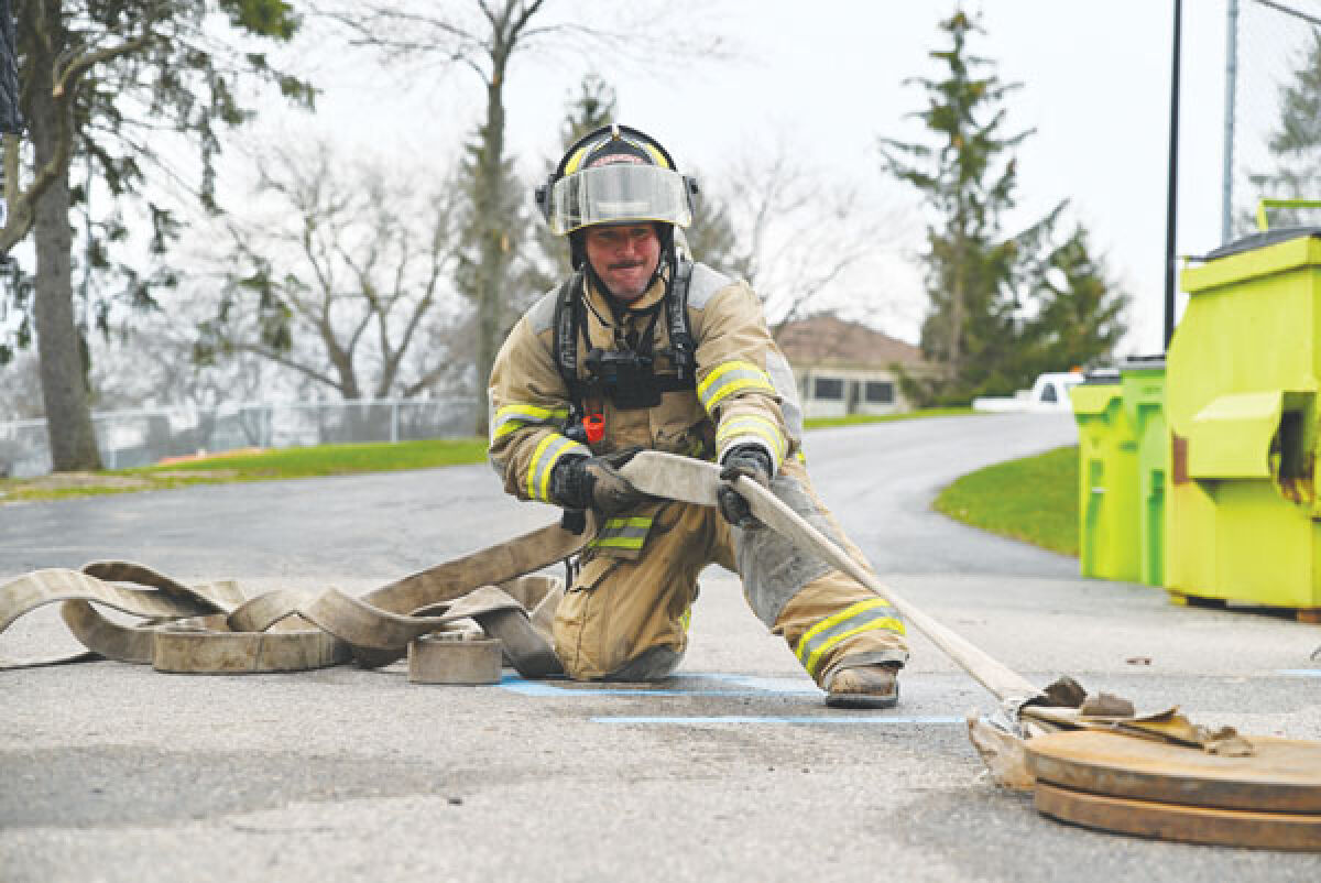  As part of his outdoor adventure show, the “Bassquatch Hunter,” West Bloomfield resident Mike McKinstry took a local firefighter fishing. Then, McKinstry learned some of what goes into being a firefighter. 