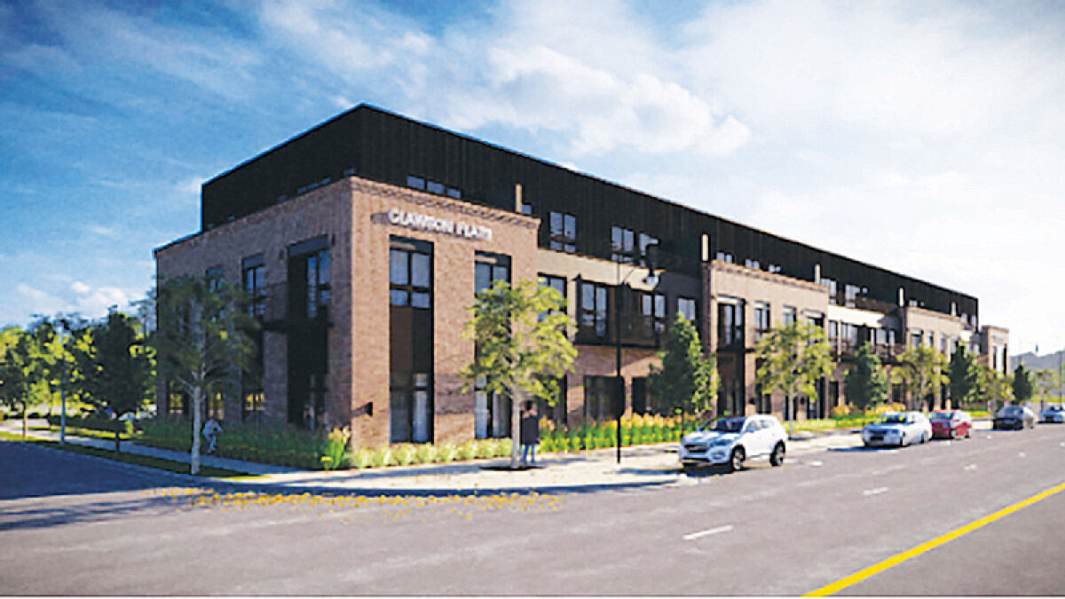  This rendering shows a perspective of what the Clawson Flats will look like at the northwest corner of Main Street and Lincoln Avenue. The proposal was approved by the Clawson City Council at its Jan. 7 meeting.  