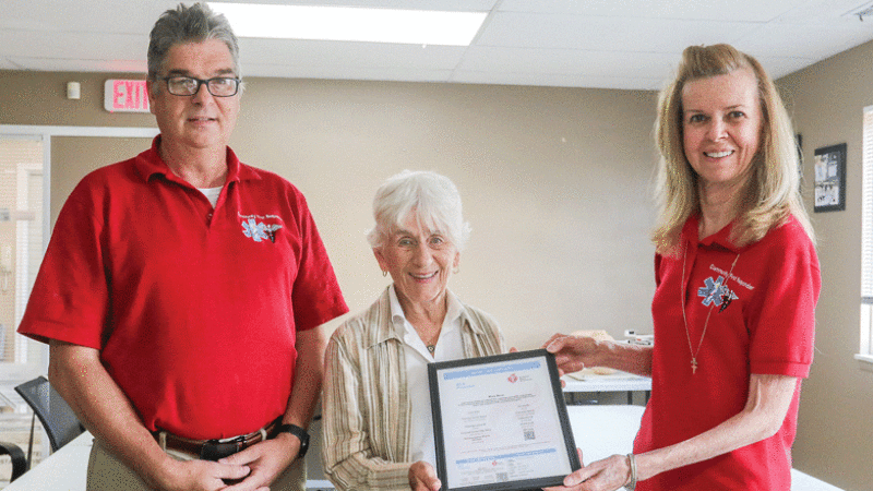 Senior 90 is star student in CPR class